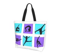 CPyuqw Gymnastics Game Print Shoulder Bag â€“ Large Reusable Tote Bag, Storage Tote for Shopping, Travel, & Daily Life Accessories