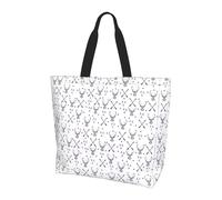 CPyuqw Hunting Arrows Triangles Deer Print Shoulder Bag â€“ Large Reusable Tote Bag, Storage Tote for Shopping, Travel, & Daily Life Accessories