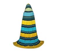 CPyuqw L Halloween Hooded Cape â€“ Unisex Yellow and blue stripes Print Cosplay Robe for Víspera de Todos los Santos, Party, Carnival