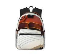 CPyuqw Lightweight Violin Book Print Casual Backpack for Travel | Laptop College Outdoor Casual Daypack Travel Season Boys Girls Middle Further Studies Youth Adjustable Shoulder Strap