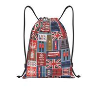 CPyuqw M Drawstring England Symbols Print Bags Backpack Adjustable