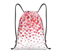 CPyuqw M Drawstring Falling Red Hearts Print Bags Backpack Adjustable