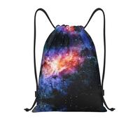 CPyuqw M Drawstring Galaxy in The Universe Print Bags Backpack Adjustable