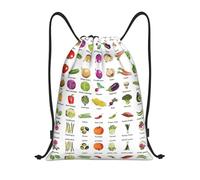 CPyuqw M Drawstring Introduction of various vegetables Print Bags Backpack Adjustable