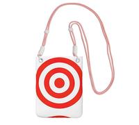 CPyuqw Pink Carry Crossbody Purse for Women â€“ Universal design target Print Mobile Phone Bag, Lightweight for Outdoor Activities