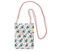 CPyuqw Pink Carry Crossbody Purse for Women - Universal eyes Print Mobile Phone Bag, Lightweight for Outdoor Activities