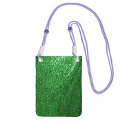CPyuqw Purple Carry Crossbody Purse for Women – Universal Green Sequin Sparkle Print Mobile Phone Bag, Lightweight for Outdoor Activities