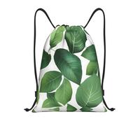 CPyuqw S Drawstring Herb Plant Leaf Print Bags Backpack Adjustable