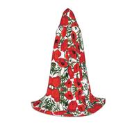 CPyuqw S Halloween Hooded Cape â€“ Unisex Flower Pattern Print Cosplay Robe for Víspera de Todos los Santos, Party, Carnival