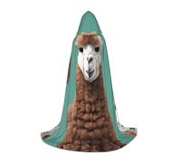 CPyuqw S Unisex Alpaca Llama Print Halloween Hooded Cosplay Robe