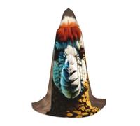 CPyuqw S Unisex Cute Alpaca Llama Print Halloween Hooded Cosplay Robe