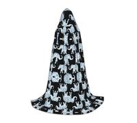 CPyuqw S Unisex Elephant Print Halloween Hooded Cosplay Robe