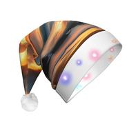 CPyuqw Unisex Beach Maui Hawaii Sunset Sea Waves Clouds Print LED Christmas Hat - Santa Hat for Festive Winter Parties, Holiday Wear, and Everyday Use