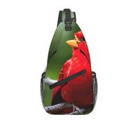 CPyuqw Unisex Lightweight beautiful red Birds Print Cross Chest Bag - Sling Backpack for Travel, Hiking & Daily Use