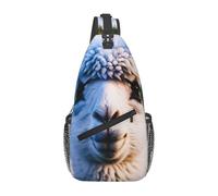 CPyuqw Unisex Lightweight Cute Llama Print Cross Chest Bag - Sling Backpack for Travel, Hiking & Daily Use