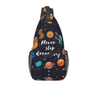 CPyuqw Unisex Lightweight Cute Planet Print Cross Chest Bag - Sling Backpack for Travel, Hiking & Daily Use