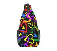 CPyuqw Unisex Lightweight Gay Pride Rainbow Print Cross Chest Bag - Sling Backpack for Travel, Hiking & Daily Use
