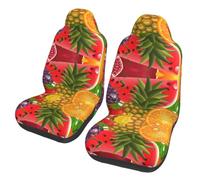 CPyuqw Universal Breathable Fresh Fruits Pineapple Print Car Seat Covers