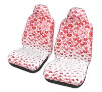 CPyuqw Universal Falling Red Hearts Print Car Seat Covers - Fit Front Seat Protector for Women and Men, Fits SUV Sedan Truck