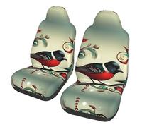 CPyuqw Universal Teal Birds Musical Note Print Car Seat Covers â€“ Fit Front Seat Protector for Women and Men, Fits SUV Sedan Truck