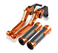 CPZPMFMKBG for CBR1000F SC24 CBR 1000F 1993-1998 Motorcycle CNC Brake Clutch Levers Handlebar Hand Grips Adjustable Folding Extendable Motorcycle Brake Lever(Orange)