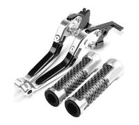 CPZPMFMKBG for CBR1000F SC24 CBR 1000F 1993-1998 Motorcycle CNC Brake Clutch Levers Handlebar Hand Grips Adjustable Folding Extendable Motorcycle Brake Lever(Silver)