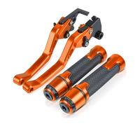 CPZPMFMKBG for CBR1000F SC24 CBR1000 F 1993-1998 Motorcycle Short Brake Clutch Levers Handle Grips Handlebar Ends CNC Motorcycle Brake Lever(Orange)