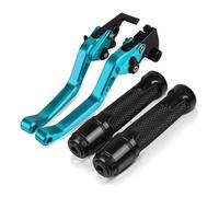 CPZPMFMKBG for CBR1000F SC24 CBR1000 F 1993-1998 Motorcycle Short Brake Clutch Levers Handle Grips Handlebar Ends CNC Motorcycle Brake Lever(Blue 1)
