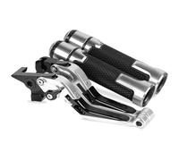 CPZPMFMKBG for CBR125R CB125R CBR 125R 2004-2010 Motorcycle CNC Brake Clutch Levers Handlebar Hand Grips Adjustable Folding Extendable Motorcycle Brake Lever(Silver)