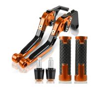 CPZPMFMKBG for CBR125RR CBR 125R CBR 125 CBR125 2004-2010 Motorcycle CNC Adjustable Folding Extendable Brake Clutch Levers Handlebar Motorcycle Brake Lever(Orange)