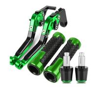 CPZPMFMKBG for CBR250R CBR 250R 2011-2018 Motorcycle Brake Clutch Levers Handlebar Grips Adjustable Folding Extendable CNC Motorcycle Brake Lever(Green)