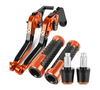 CPZPMFMKBG for CBR250R CBR 250R 2011-2018 Motorcycle Brake Clutch Levers Handlebar Grips Adjustable Folding Extendable CNC Motorcycle Brake Lever(Orange)