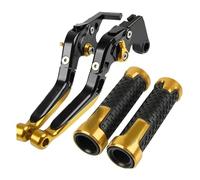 CPZPMFMKBG for CBR250R CBR 250R 2011-2018 Motorcycle Brake Clutch Levers Handlebar Hand Grips Adjustable Folding Extendable CNC Motorcycle Brake Lever(Gold)