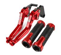 CPZPMFMKBG for CBR250R CBR 250R 2011-2018 Motorcycle Brake Clutch Levers Handlebar Hand Grips Adjustable Folding Extendable CNC Motorcycle Brake Lever(Red)
