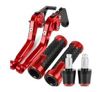 CPZPMFMKBG for CBR600F for CBR 600F 2011-2013 Motorcycle Brake Clutch Levers Handlebar Hand Grips Adjustable Folding Extendable CNC Motorcycle Brake Lever(Red 1)