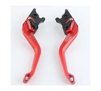 CPZPMFMKBG for CBR600RR 2007-2018 Motorcycle Clutch Brake Levers Adjustable 3D Rhombus Texture CNC Aluminum Motorcycle Brake Lever(Red)