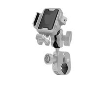 CPZPMFMKBG support de navigation pour moto Motorcycle Riding Shock-Absorbing Phone Holder Type-c Charger Adjustable Anti-Theft Quick Release Navigation Bracket(Uncharged - gray3)