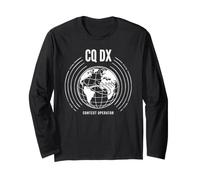 CQ DX Ham Radio Contest Operator Yagi Antenna Long Sleeve T-Shirt