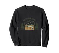 CQ From Nature Ham Radio With Forest And Mountains Sweatshirt
