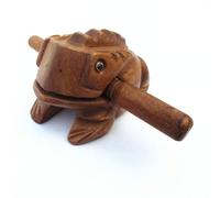 CQADSC 1 PCS Wooden Frog Mini Wooden Frog Croaking Percussion Instrument Musical Instrument Croaking for All Ages（2.75*1.96*1.96 inches）