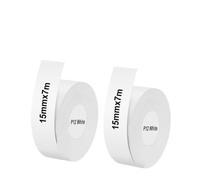 CQadsDyrx 2 5 10 Rolls 15mm X 7m Thermal Label Tape Compatible With Label Printer Models D30 Marklife P12 P15 Labeller Universal Fit(2PK White Label)