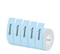 CQadsDyrx 2 5 10 Rolls 15mm X 7m Thermal Label Tape Compatible With Label Printer Models D30 Marklife P12 P15 Labeller Universal Fit(5PK Blue Label)