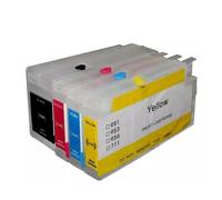 CQadsDyrx 4PC Refillable Ink Cartridge With Auto Reset Chip Compatible With H711 711xl 711 711XL For 711 T120 T520 120 520 Designjet Plotters(Cartridge With ARC)