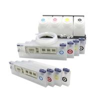 CQadsDyrx 4pcs 220ML 1.5L Tank Refillable Ink Cartridge Bulk Ink Ciss System Compatible With Printer Models Roland BN-20 BN-20A VS300 RS540 XR640 RF640 SP-300 Universal Fit(8Cartridge 4tank)