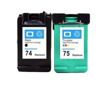 CQadsDyrx Compatible With Printer Models Photosmart C4200 C4280 C4345 C4380 C4480 C4580 Officejet J5780 For Part Number 74 75xl 74xl 75 Accessory(1set)