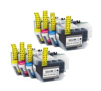 CQadsDyrx LC3211 LC3213 3211 3213 Compatible Inkjet Cartridge Works With Printer Models MFC-J491DW J497DW J895DW DCP-J572DW J772DW J774DW Third Party Replacement(2set 3211)