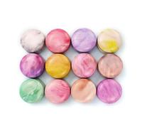 CQAHDSEVF Candle Containers, 12 pcs Mini Flower Tin Box DIY Candle Jar Balm Round Empty Lipstick Case Multicolor(B)
