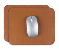 CQAHDSEVF Mouse mat, 2 pcs Stitched Edge Leather Mouse Pad Multicolor 20cm x 25cm For PC Laptop Office(Color1)