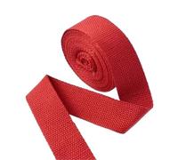 CQAHDSEVF Polyester Cotton Webbing, Cotton Webbing 10 Meters 20-50mm 1.3mm Multicolor Canvas Bag Strap Clothes Ribbon Tape DIY(Red,50mm)