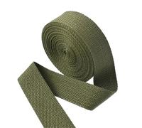 CQAHDSEVF Polyester Cotton Webbing, Cotton Webbing 10 Meters 20-50mm 1.3mm Multicolor Canvas Bag Strap Clothes Ribbon Tape DIY(Green1,25mm)